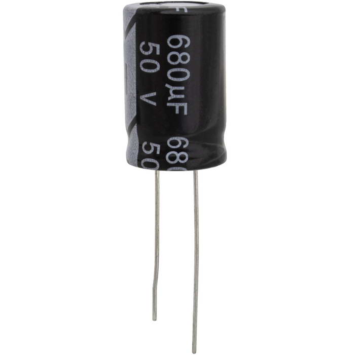 KM681M1HBKJ1321VBK JWCO Конденсатор электролитический радиальный, 680 мкФ, 50 В, 13х21 мм, -40…+105 °C, наработка 2000 часов