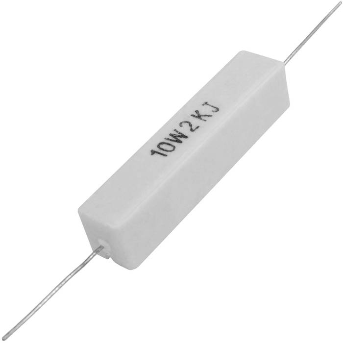 Мощный постоянный резистор XIN HUA RX27-1 2 кОм 10W 5% / SQP10, керамо-цементный корпус