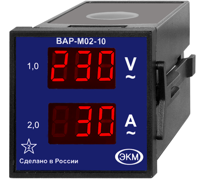 Вольтметр/Амперметр ВАР-М02-10 AC20-450В УХЛ4 (Меандр 4640016939718)