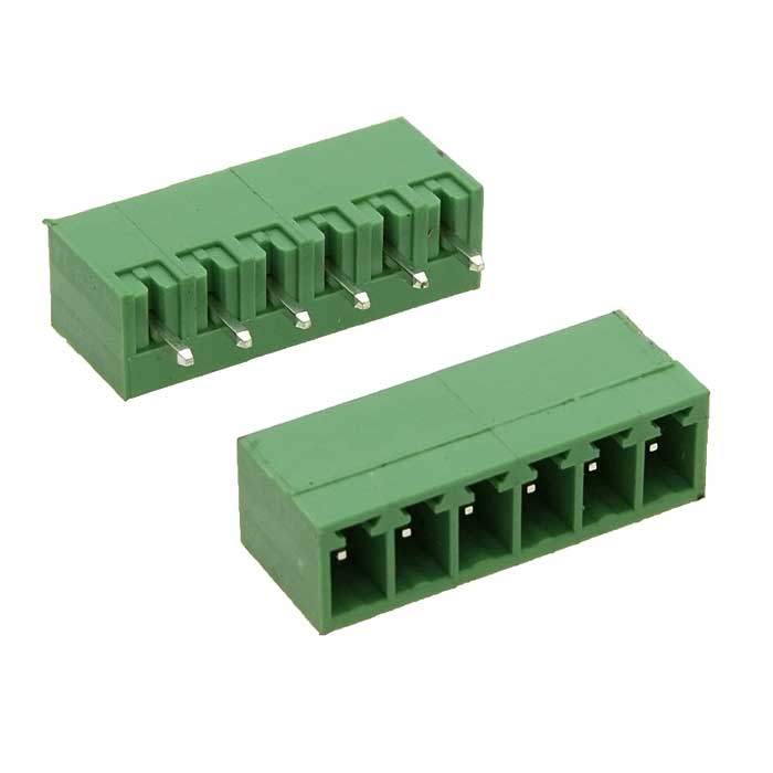 Разъемный клеммный блок на плату ZTM-ELECTRO ZCH381V-06P ( 15EDGVC-3.81-06P / 15EGTVC-3.81-06P ), вилка (M), 6 контактов, шаг 3.81 мм