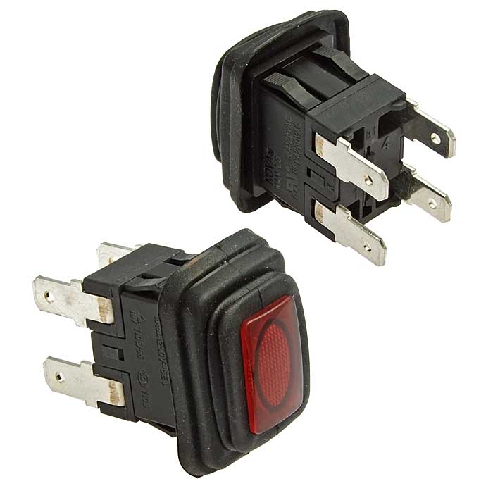 Клавишный переключатель RUICHI SB146, IP65, ON-OFF, 13x19 мм