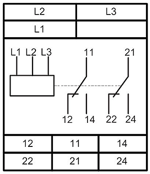 ЕЛ-13М-15 AC400В УХЛ4 реле контроля 3-х фазн. Напряжения (рис.3)