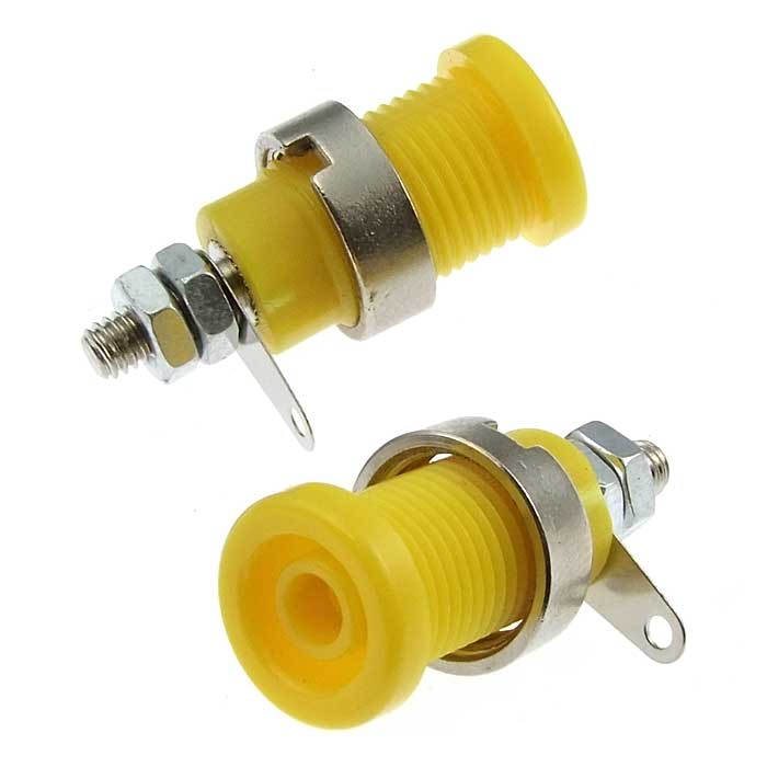 Клемма ZP012 4mm Panel-mount Socket,YELLOW