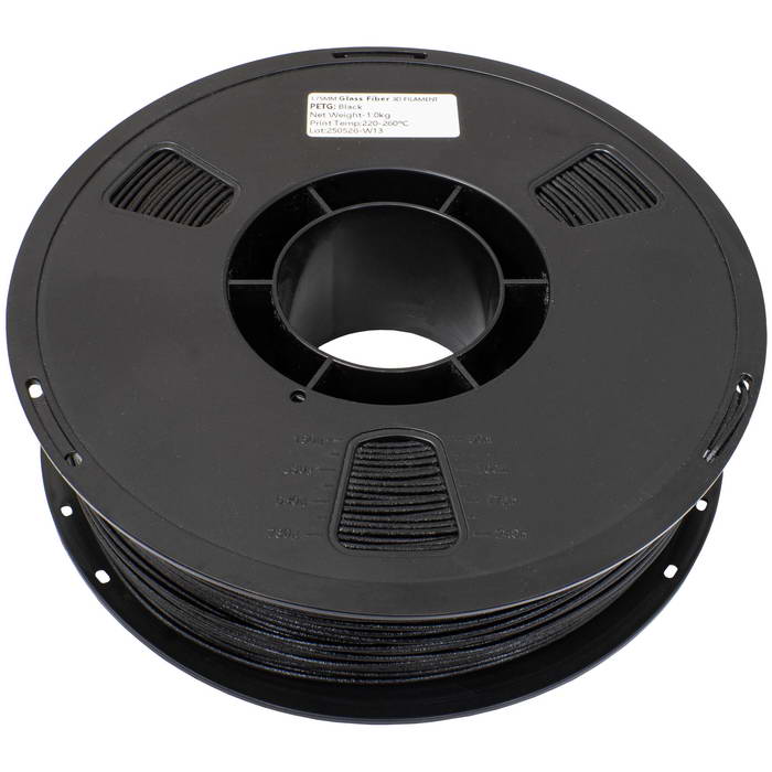 Филамент для 3D-принтера RUICHI PETG-GF-1.75-BLK-1KG, PETG c добавлением стекловолокна, катушка 1 кг, 1.75 мм, черный
