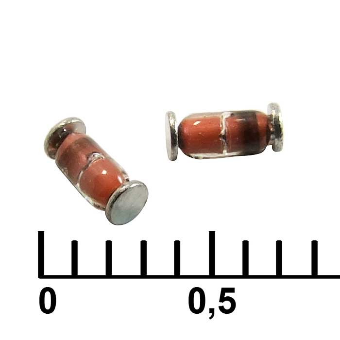 LL4148-GS08, Малосигнальный быстродействующий диод Vishay General Semiconductor,75 В, 0.3А, корпус SOD-80 (MiniMELF)