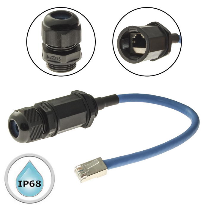 Разъём герметичный RUICHI RJ45M22L25-6B