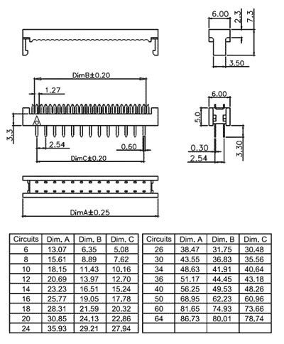 DS1018-142BX (Разъёмы на плату CONNFLY)