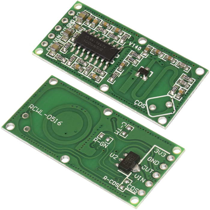 RCWL-0516, RUICHI Модуль микроволнового датчика движения (Доплеровский радар) 4-28V Arduino