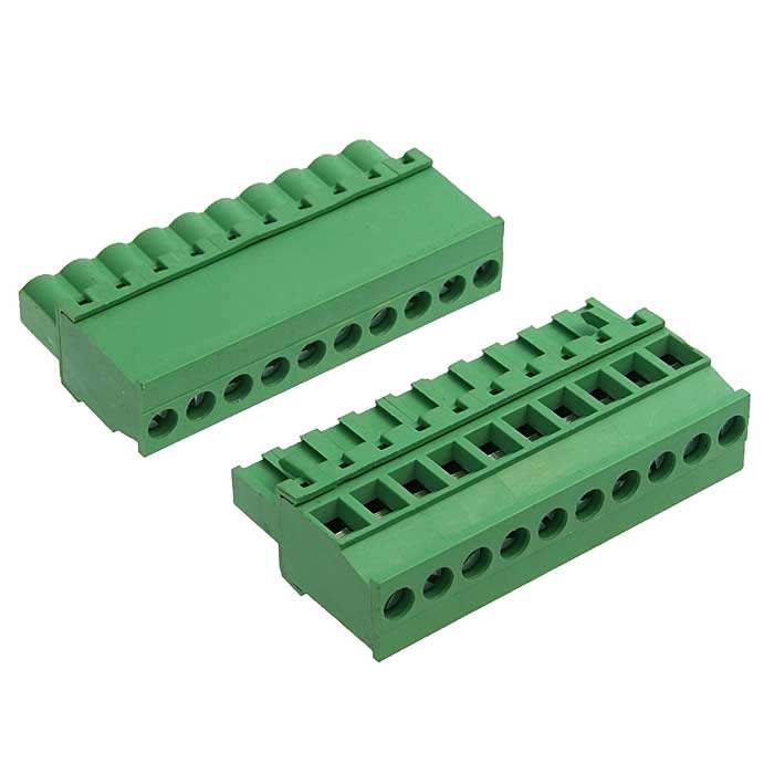 Разъемный клеммный блок на кабель 5ZSDP-10P ( 2EDGKA-5.0-10P / 2EGTKA-5.0-10P ), розетка (F), 10 контактов, шаг 5.00 мм