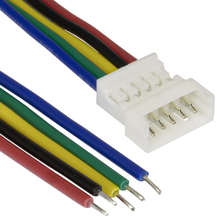 Разъём контактный RUICHI SH 1,25mm 5pin 100mm M (штекер)с 5 контактами 26AWG 10 см