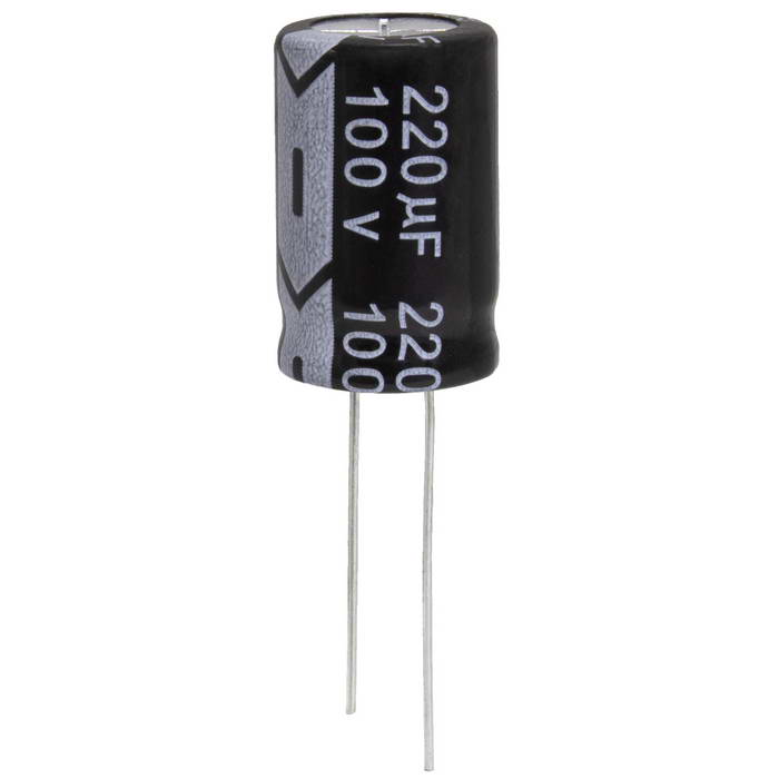 KM221M2ABKJ1321VBK JWCO Конденсатор электролитический радиальный, 220 мкФ, 100 В, 13х21 мм, -40…+105 °C, наработка 2000 часов