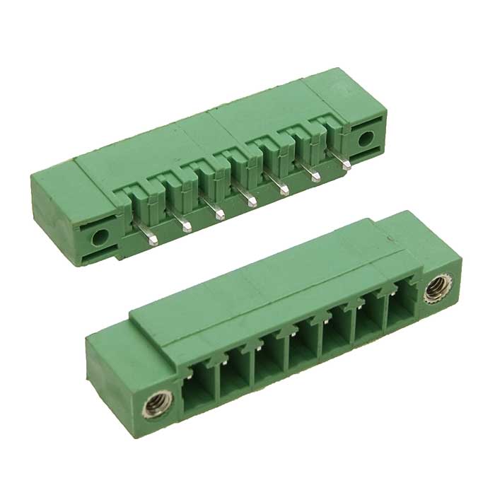 Разъемный клеммный блок на плату ZCH381VM-07P ( 15EDGVM-3.81-07P / 15EGTVM-3.81-07P ), вилка (M), 7 контактов, шаг 3.81 мм
