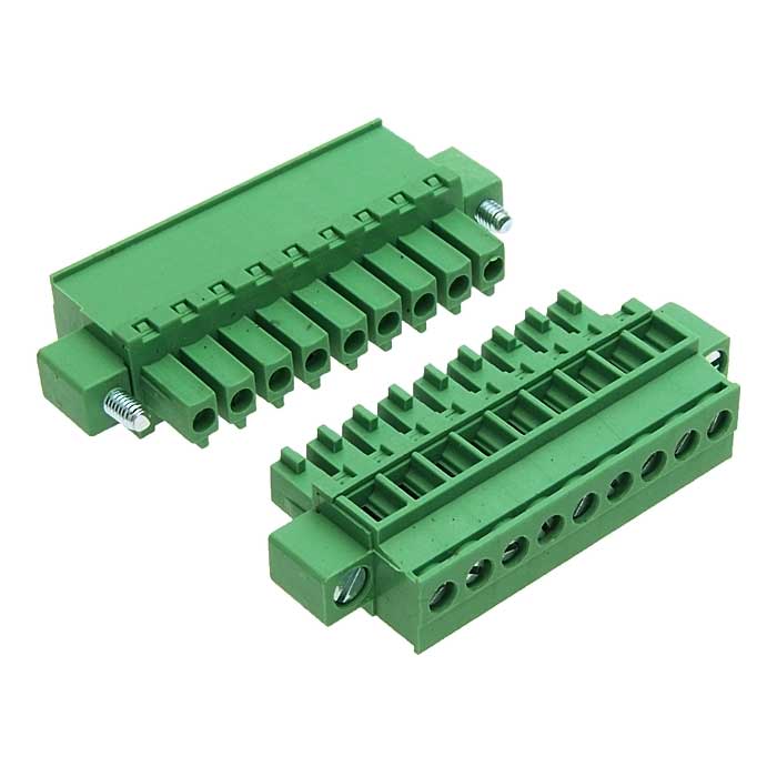 Разъемный клеммный блок на кабель ZC381RM-09P ( 15EDGKM-3.81-09P / 15EGTKM-3.81-09P ), розетка (F), 9 контактов, шаг 3.81 мм