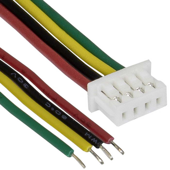 Разъём контактный RUICHI SH 1,25mm 4pin 100mm F (гнездо) с 4 контактами 26AWG 10 см