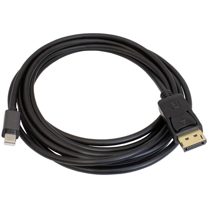 Кабель RUICHI MDP-DP-3M, Mini-DisplayPort (m) (прямой) - DisplayPort (m) (прямой), 3м, черный