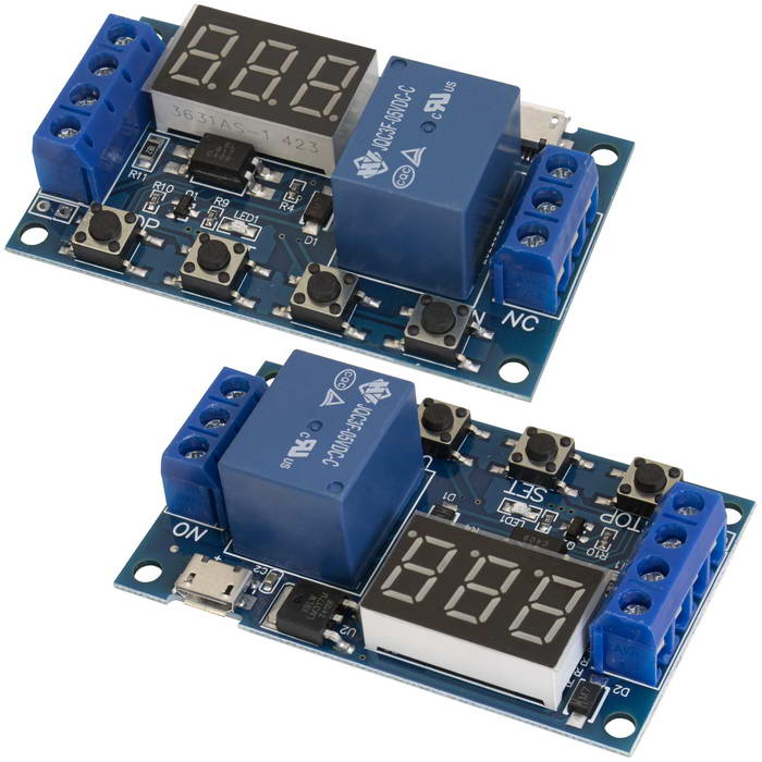 Модуль реле задержки времени с индикатором RUICHI HW-521 DC 6-30V Micro USB 0.1 секунд