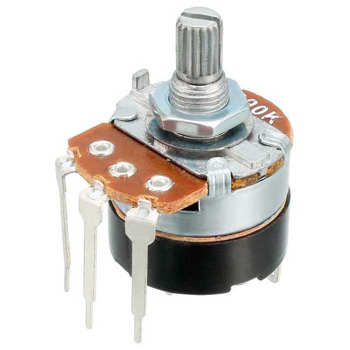 Потенциометр поворотный RUICHI WH138-4 KC, 250 кОм, 0,2 Вт, угол поворота 300°±10°