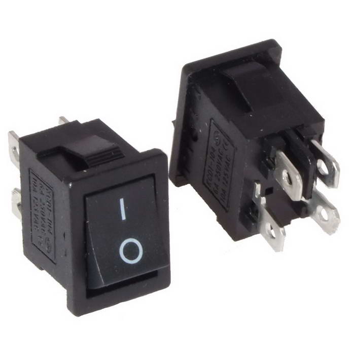 Клавишный переключатель RUICHI MRS-201(A) ON-OFF черный