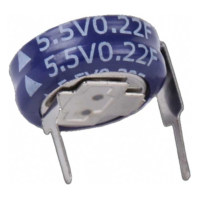 Ионистор KAMCAP SE-5R5-D104VYH3E, 0.1 Ф, 5.5 В, 25 мА, горизонтальный