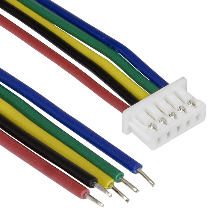 Разъём контактный RUICHI SH 1,25mm 5pin 100mm F (гнездо) с 5 контактами 26AWG 10 см