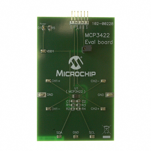 MCP3422A0-E/MS (Аналого-цифровые преобразователи (АЦП) MCRCH)