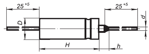 Конденсатор К52-9В 25 В 33 мкф (201*г)