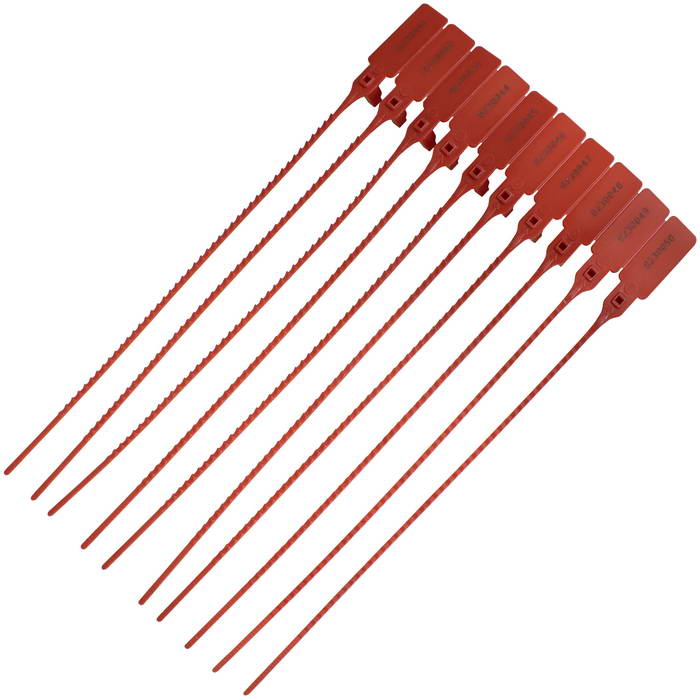 Пломба пластиковая номерная Fortisflex УП 255, красная, 315х20