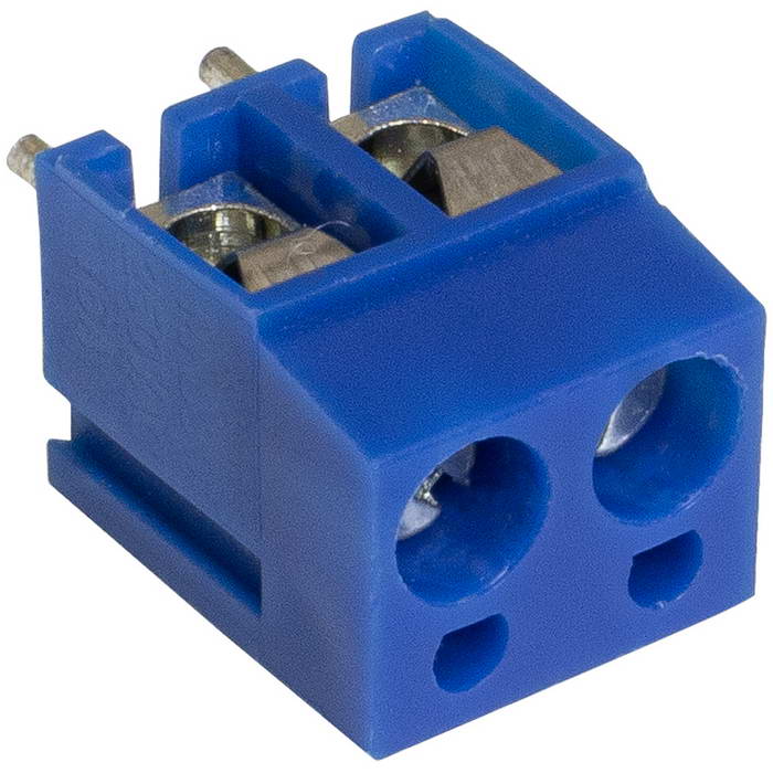 Винтовой модульный клеммный блок RUICHI RG300-5.0-02P ( DG300-5.0-02P / GT300-5.0-02P ), на плату, 2 контакта, шаг 5.00 мм