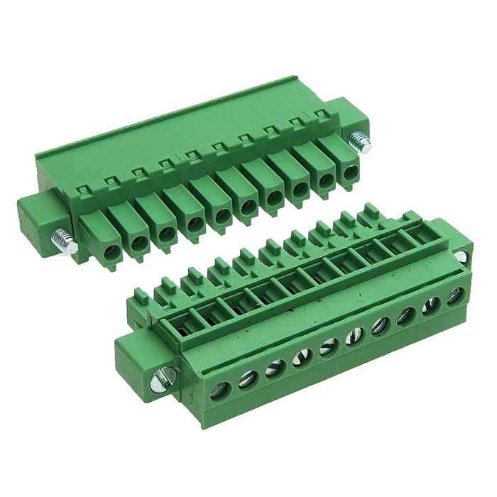 Разъемный клеммный блок на кабель ZC381RM-10P ( 15EDGKM-3.81-10P / 15EGTKM-3.81-10P), розетка (F), 10 контактов, шаг 3.81 мм