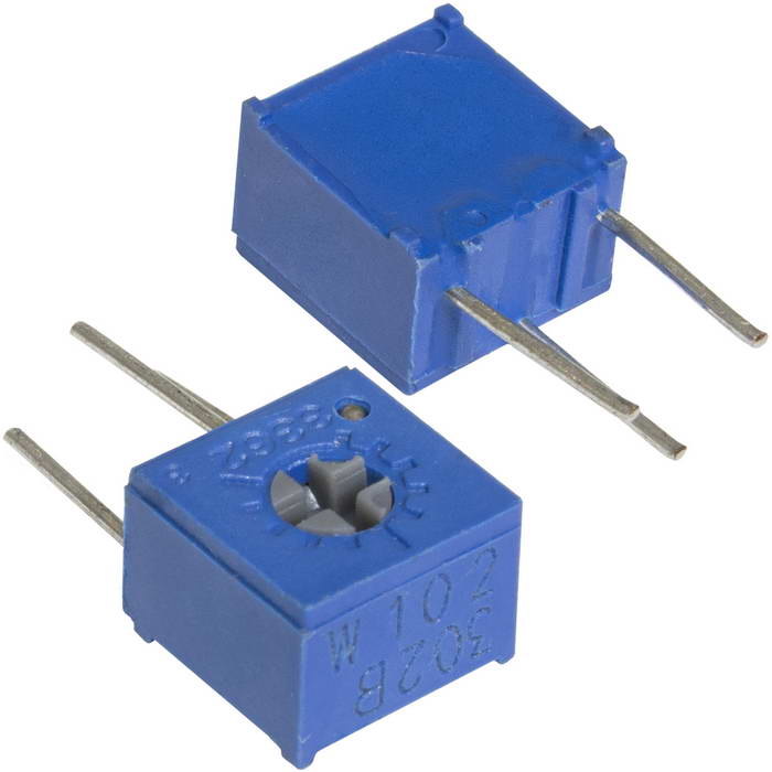 Подстроечный резистор RUICHI 3362W 200K, угол поворота 210