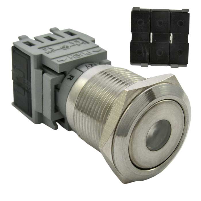 Индикатор антивандальный LAS1-BGQ-D/R 12v