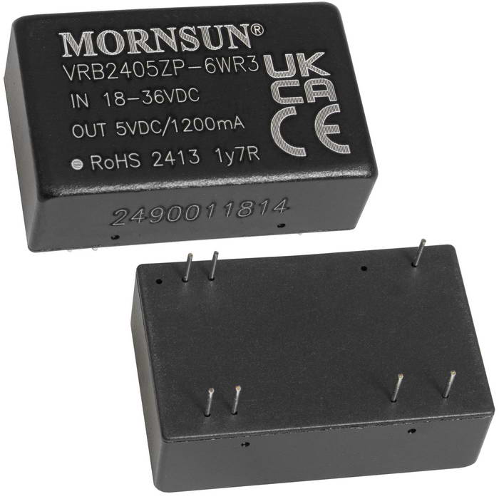 VRB2405ZP-6WR3-MS, Преобразователь DC/DC мощность, Вт: 6 вход 24(18-36)В выход 5В изоляция: 1500В, 32.0*20.0*10.8мм