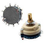 Галетный переключатель RUICHI RCL371-1-1-12, 12 положений, угол поворота 30°, 0.5 А, 30 В, 25 мОм, длина вала 9 мм
