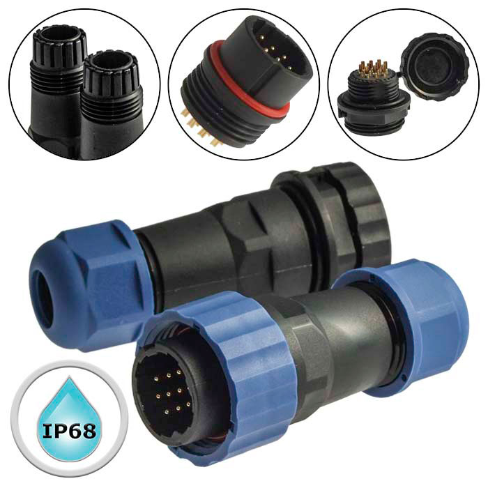 Разъём герметичный SZC21 10P-F-M, 10 контактов