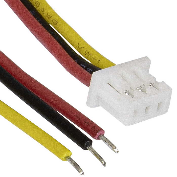 Разъём контактный RUICHI SH 1,25mm 2pin 100mm F (гнездо) с 3 контактами 26AWG 10 см