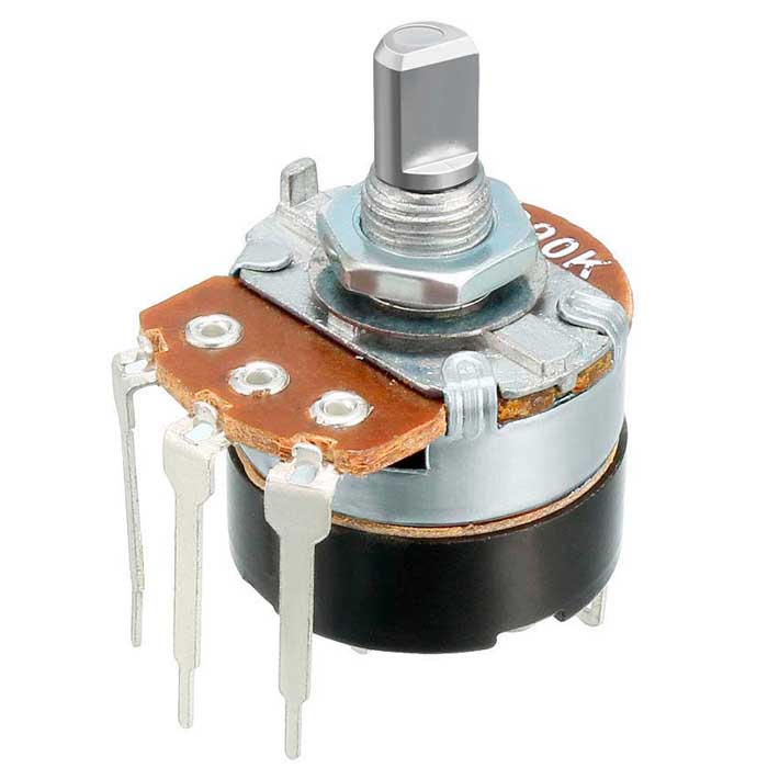 Потенциометр поворотный RUICHI WH138-4 F, 10 кОм, 0,2 Вт, угол поворота 300°±10°