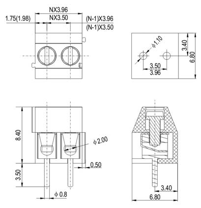 DG350-3.5-03P-14-00AH (Колодки клеммные на плату DEGSON)