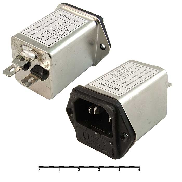 Сетевой фильтр RUICHI DL-10DZ2R 10A. 250V, 2,2 нФ