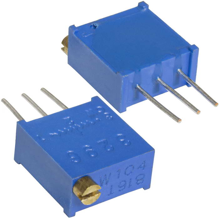 Подстроечный резистор RUICHI 3296W 200K, 25 оборотов