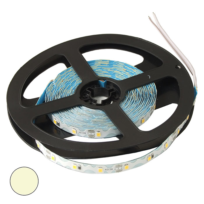 Светодиодная лента RUICHI, S-2835 300 LED, IP33, 12 В, цвет белый теплый, катушка 5 м (цены указаны за 1 м)