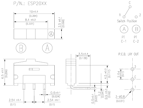 ESP2010 (Переключатели ползунковые ECE)