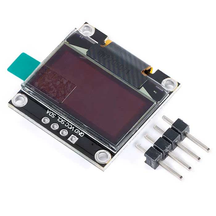 0.96-дюймовый модуль OLED-дисплей RUICHI, DSM-OLEDv2-0.96-4P-W, разрешение 128x64 пикселей, интерфейс I2C, драйвер SSD1306, белый