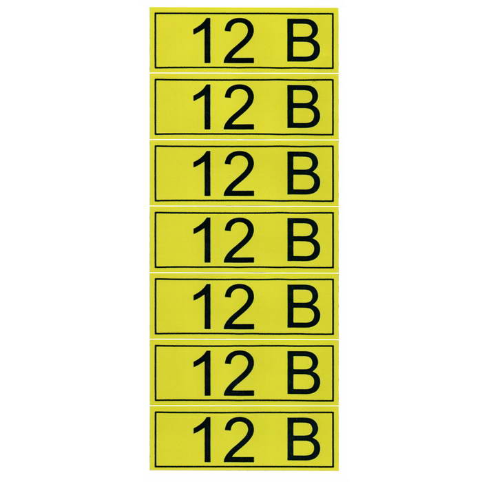 Информационный знак "12 В" 35х100