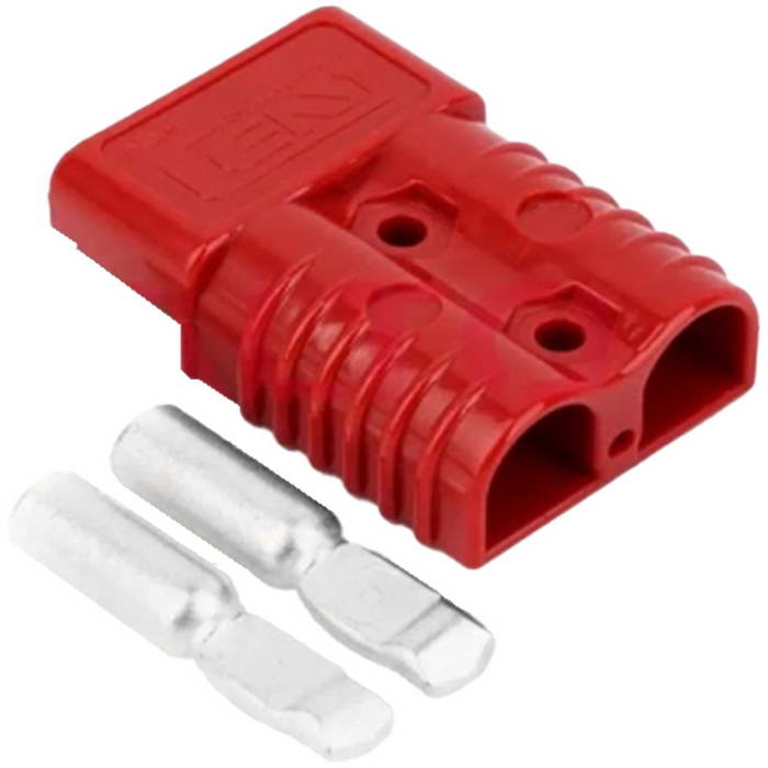 Силовой разъем RUICHI PS-120-R, 120 А, 600 В, -20...+150 °C, корпус PC UL94 V-0 красный, тип Андерсон