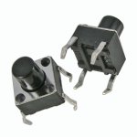 Тактовая кнопка RUICHI KAN0610-0731B, 6x6x7 мм, OFF-(ON), 50 мА, 12 В, 100 мОм