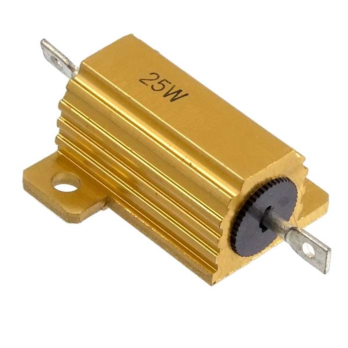 Мощный постоянный резистор RUICHI RX24 25W 5% 27R, алюминиевый корпус