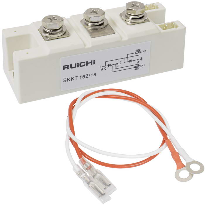 SKKT162/18 RUICHI тиристорный модуль, полумост, 160 А, 1800 В, 94 х 34 х 30 мм