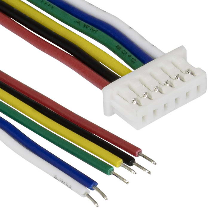 Разъём контактный RUICHI SH 1,25mm 6pin 100mm F (гнездо) с 6 контактами 26AWG 10 см