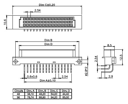 DS1119-96M0V13 (Разъёмы DIN41612 CONNFLY)
