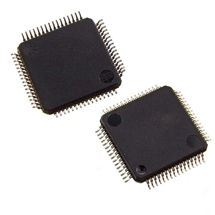 MSP430F249TPMR, 16-ти битный микроконтроллер Texas Instruments , 60kB Flash, 2kB RAM, 48 GPIO, 12 бит АЦП, корпус LQFP-64